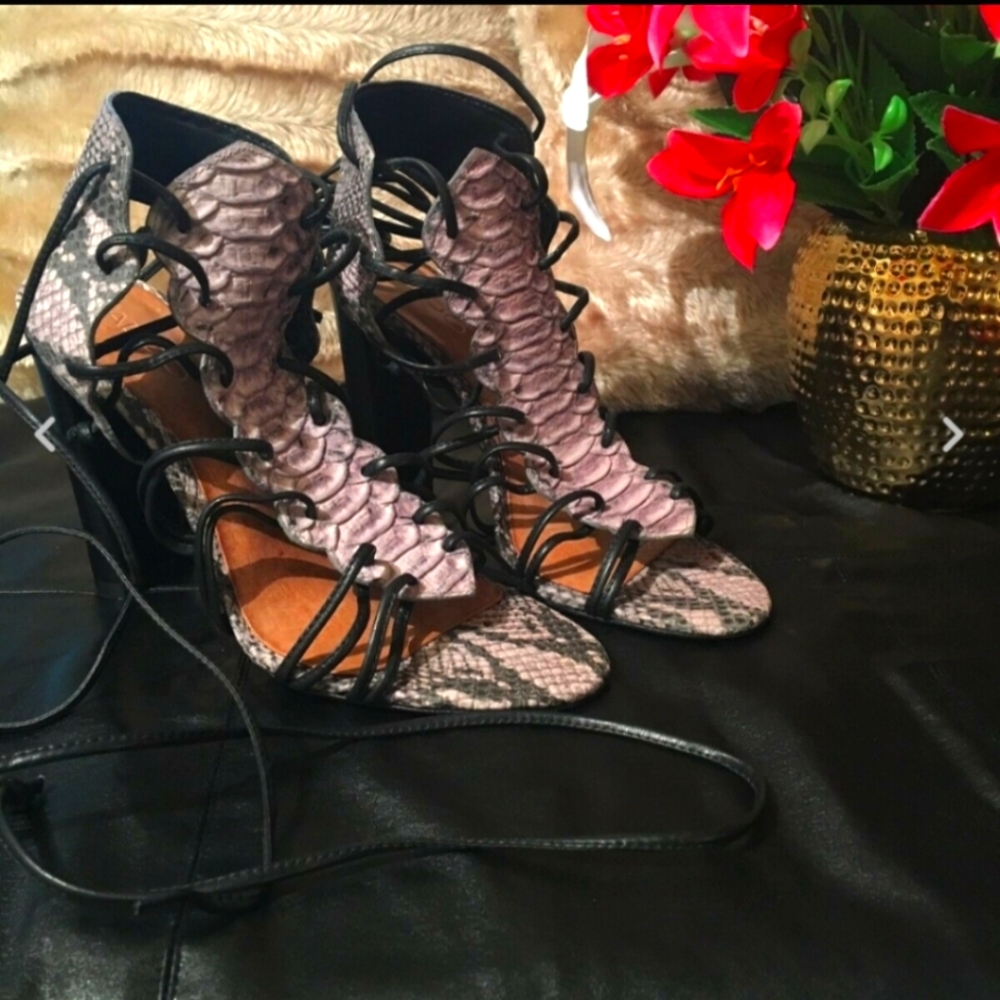 Snake Print Sandels - image 1